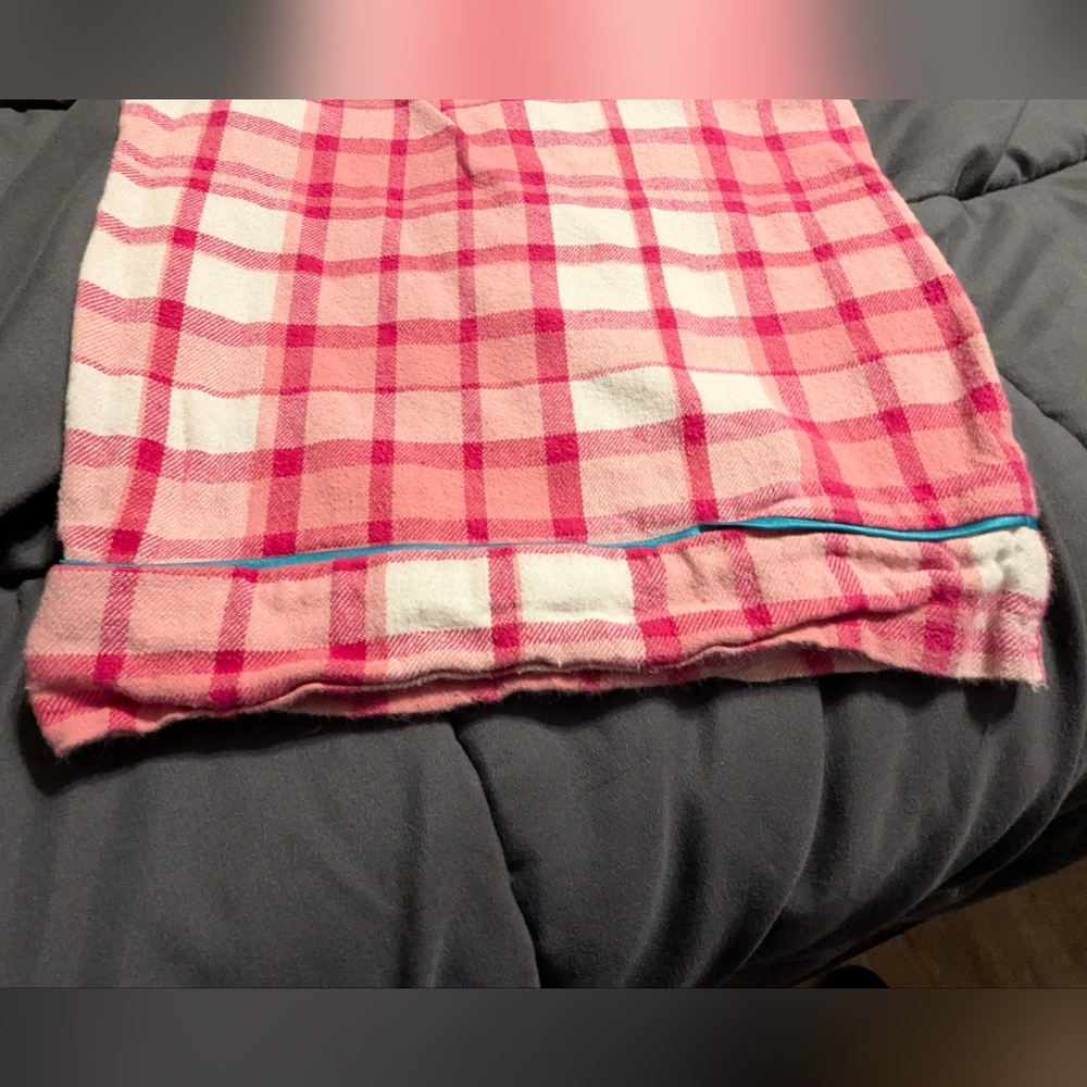 NEW DIRECTIONS Womens Pink and White button down Plaid Pajama Set size XL - Picture 8 of 15